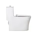 One piece ceramic Sanitary ware Siphonic S trap 300mm soft closing High pressure flush mechanism